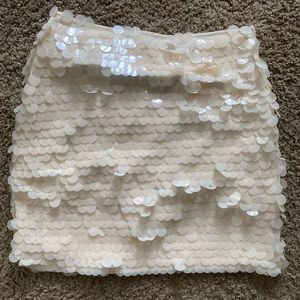 Pearl sequin mini skirt
